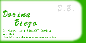 dorina biczo business card